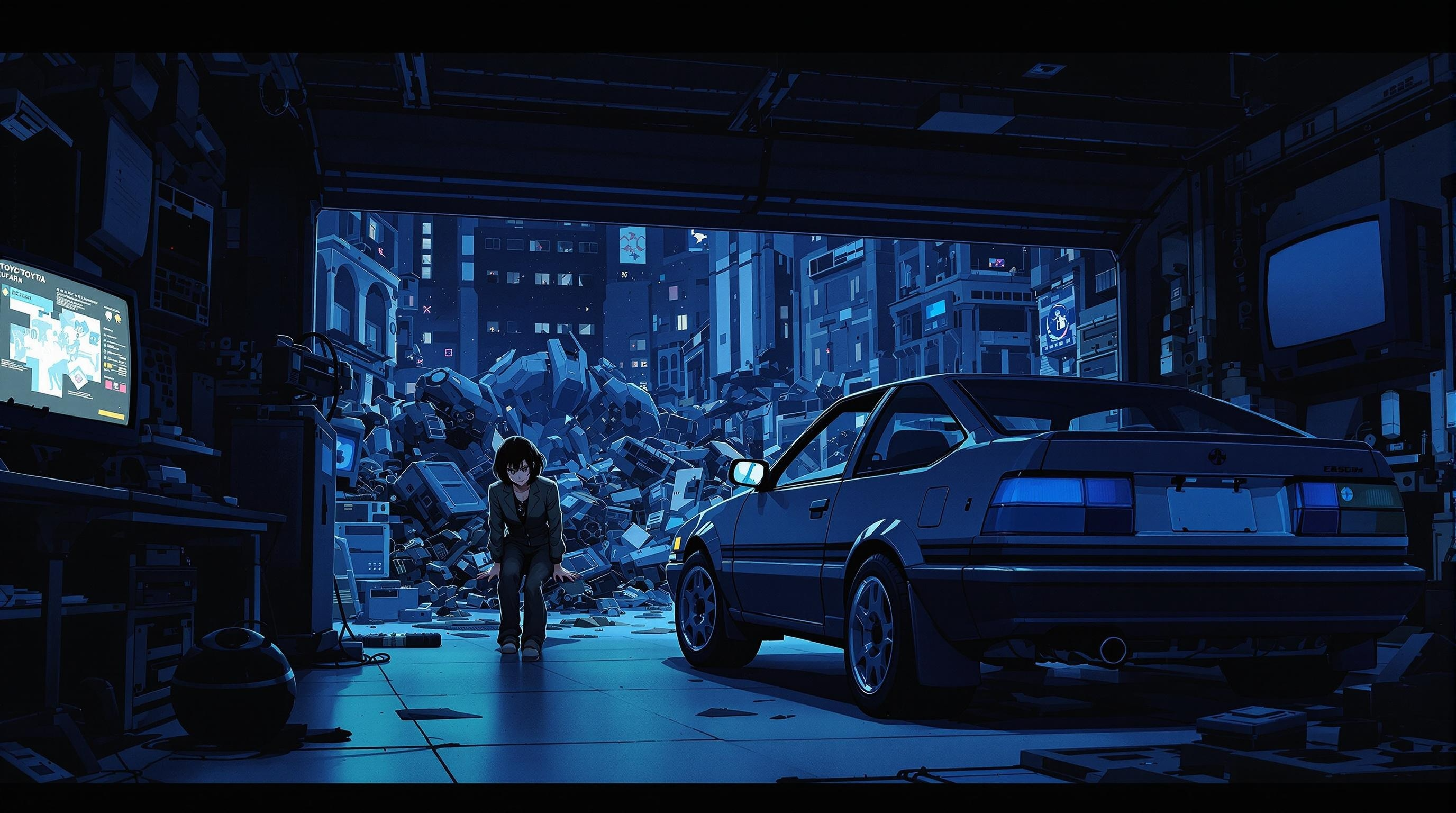 Flux 1.1 Pro Ultra – Woman Observes Car From Afar