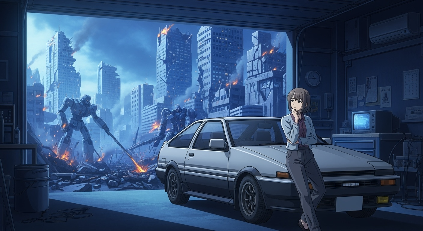 Gemini Imagen 4 Preview – Thoughtful Amid Burning Robots